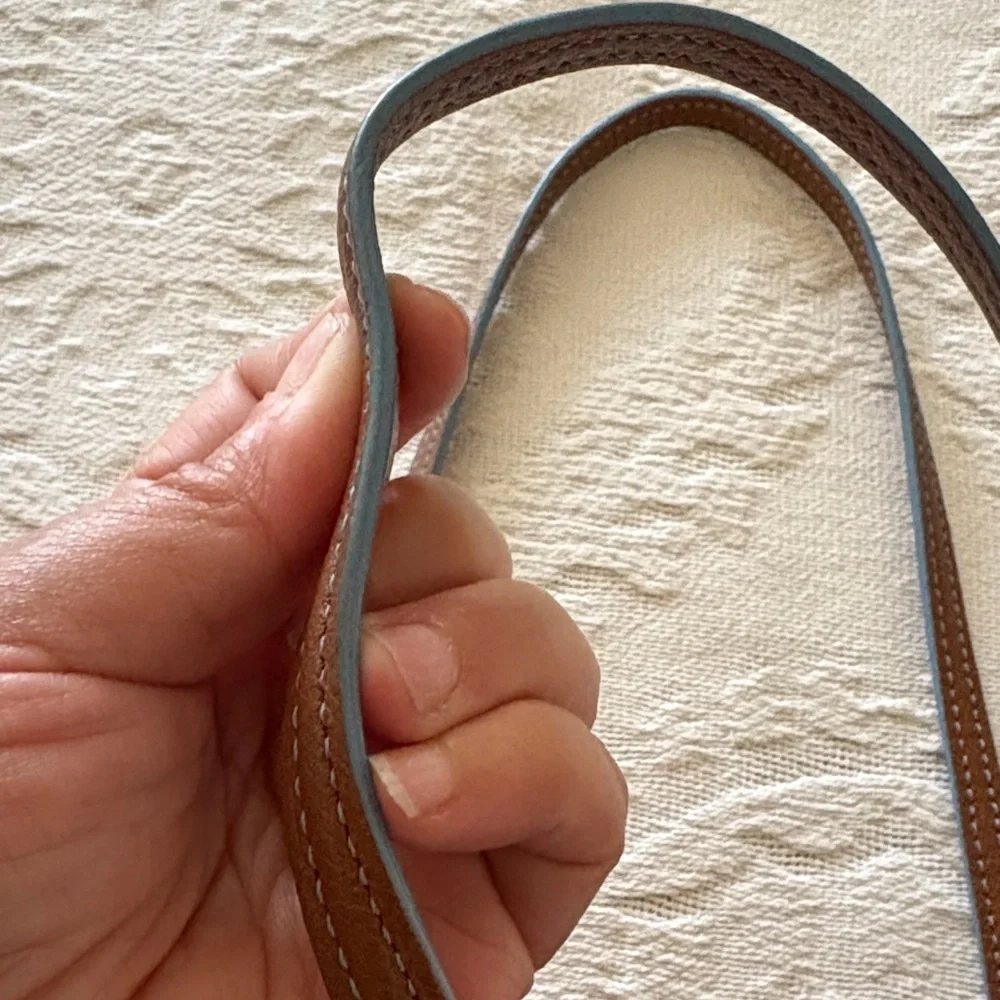 Beautiful BNWOT Coach Blue & Tan Tote Bag (see staun on inside pocket)